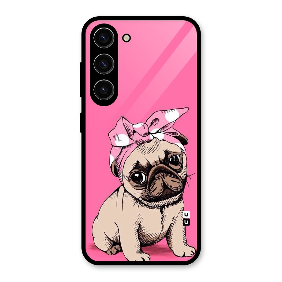 Ribbon Doggo Glass Back Case for Galaxy S23