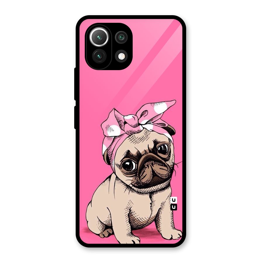 Ribbon Doggo Glass Back Case for Mi 11 Lite NE 5G