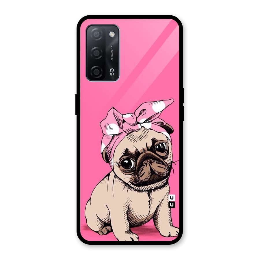 Ribbon Doggo Glass Back Case for Oppo A53s 5G