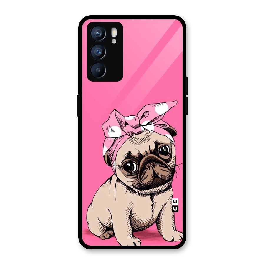 Ribbon Doggo Glass Back Case for Oppo Reno6 5G