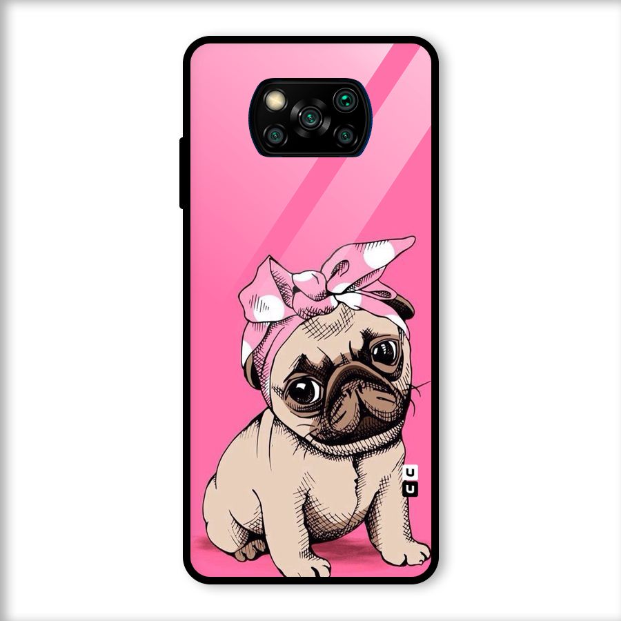 Ribbon Doggo Glass Back Case for Poco X3