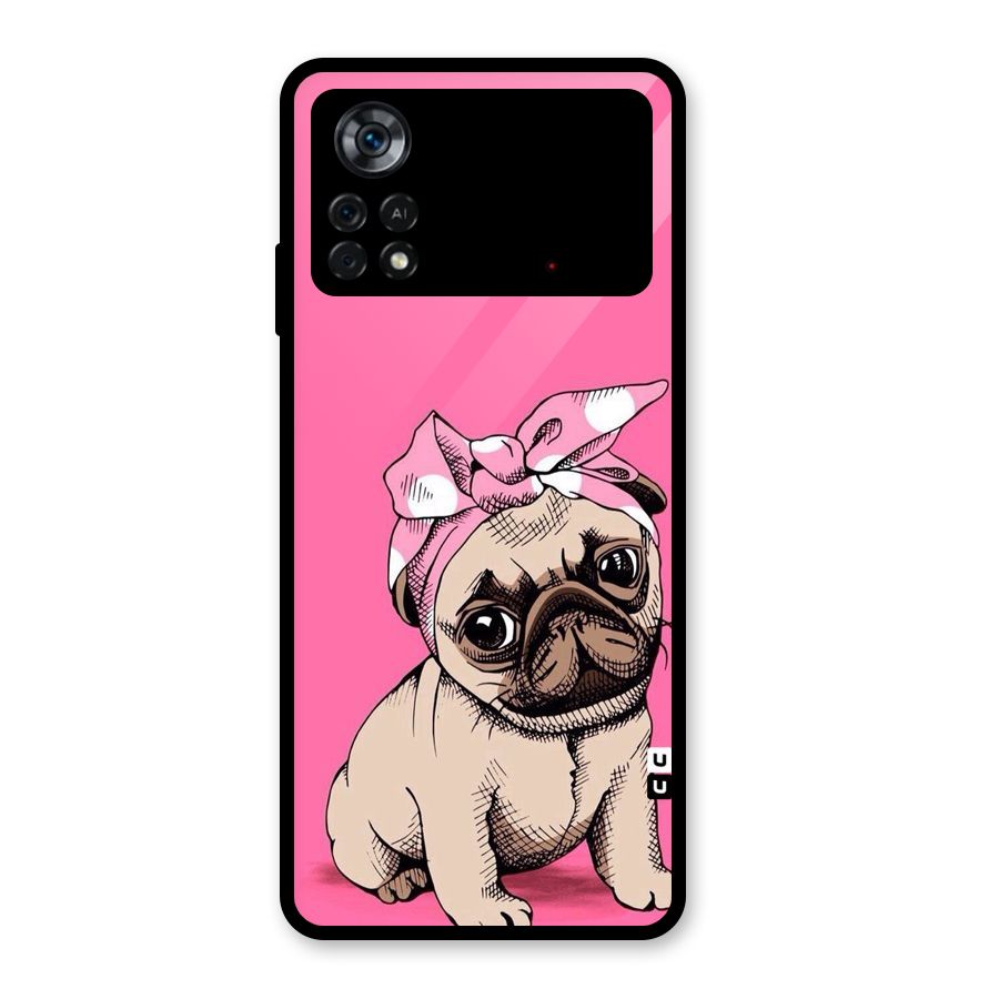 Ribbon Doggo Glass Back Case for Poco X4 Pro 5G