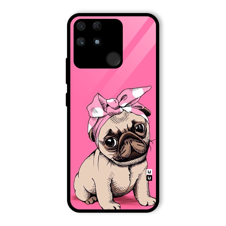 Ribbon Doggo Glass Back Case for Realme Narzo 50A