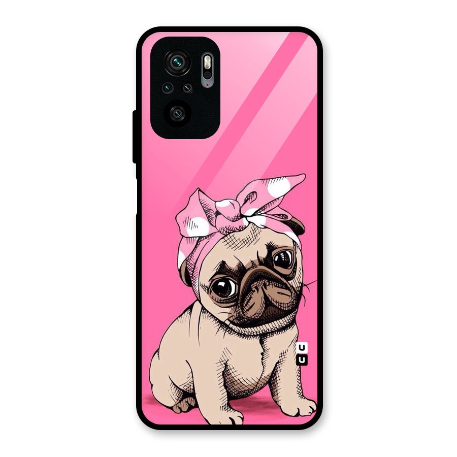 Ribbon Doggo Glass Back Case for Redmi Note 10S