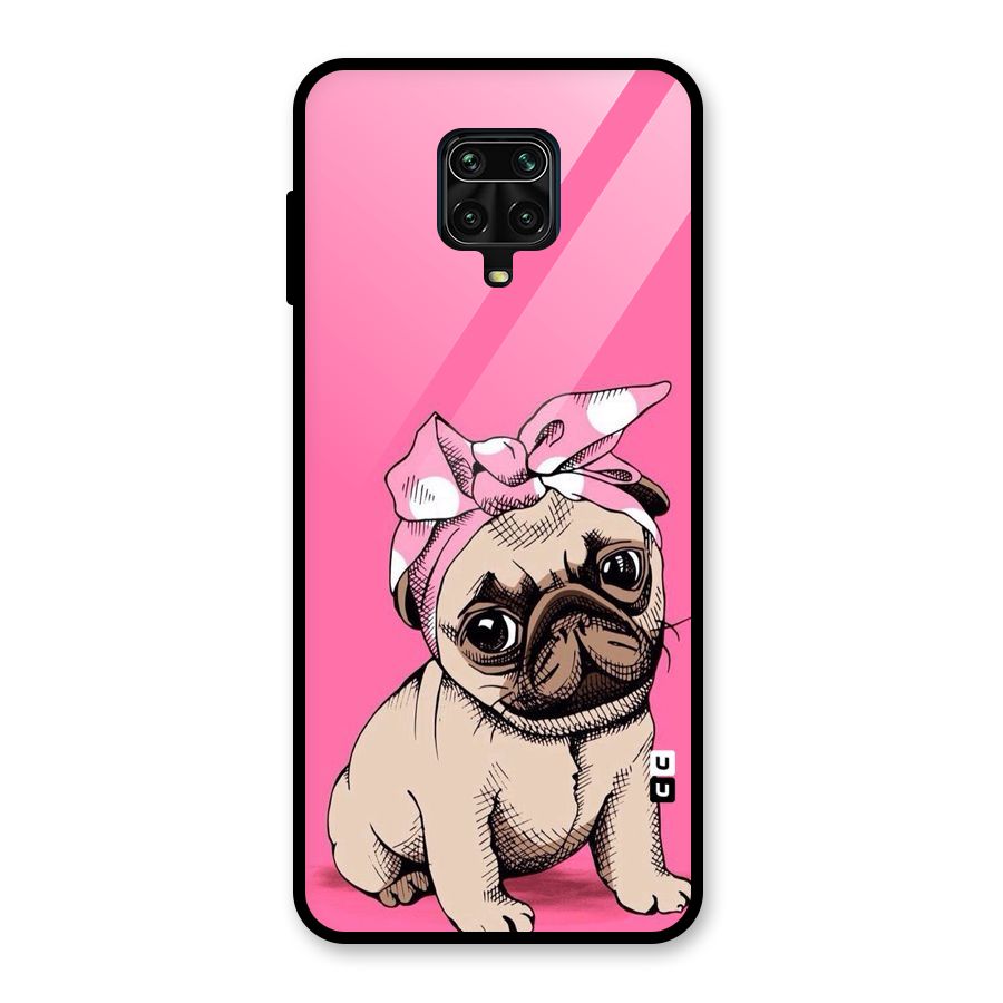 Ribbon Doggo Glass Back Case for Redmi Note 9 Pro