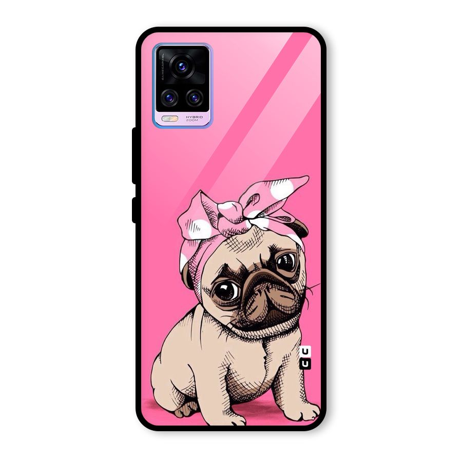 Ribbon Doggo Glass Back Case for Vivo V20 Pro