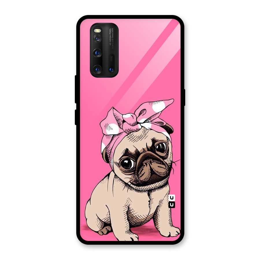 Ribbon Doggo Glass Back Case for Vivo iQOO 3