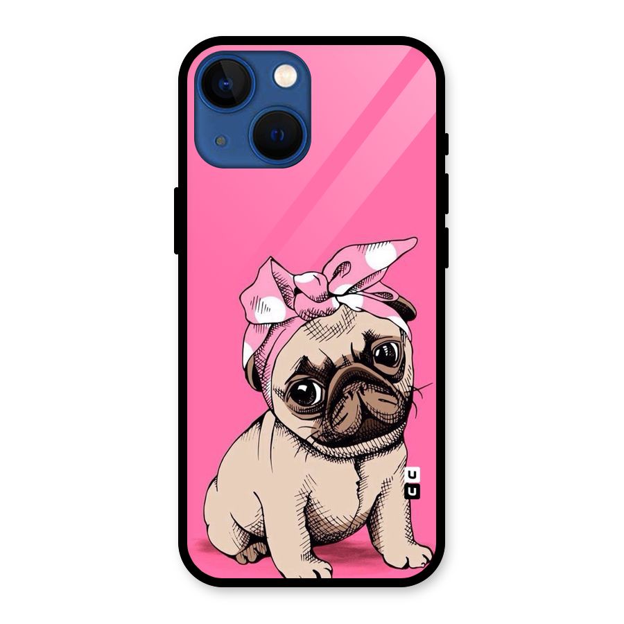 Ribbon Doggo Glass Back Case for iPhone 13 Mini