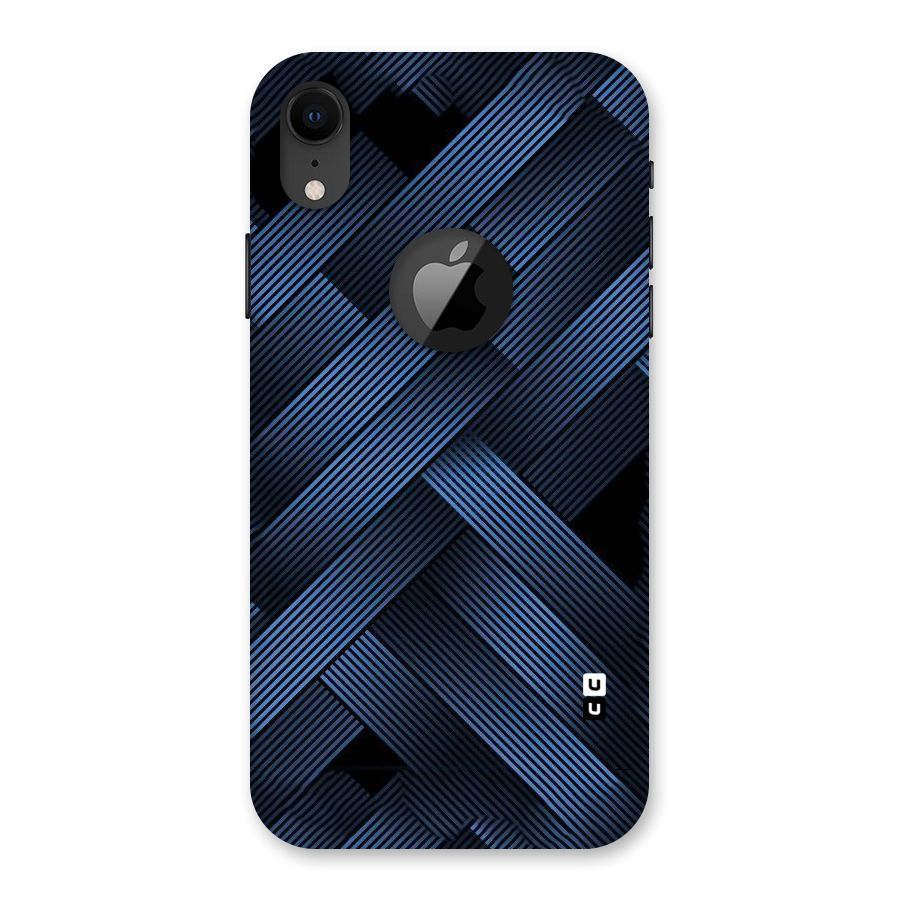 Ribbon Stripes Back Case for iPhone XR Logo Cut