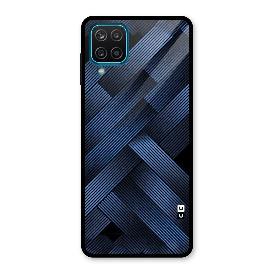 Ribbon Stripes Glass Back Case for Galaxy A12