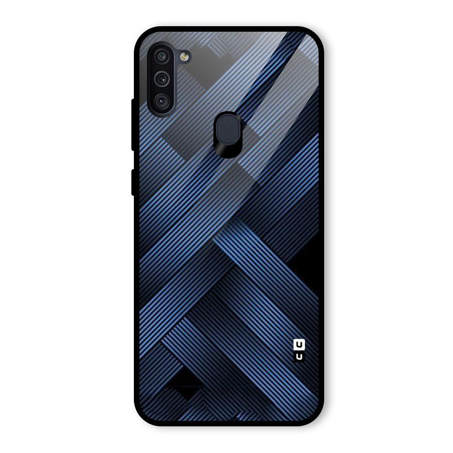 Ribbon Stripes Glass Back Case for Galaxy M11