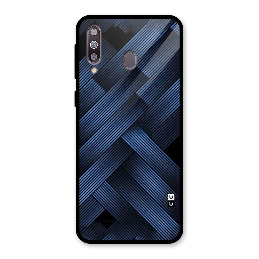 Ribbon Stripes Glass Back Case for Galaxy M30