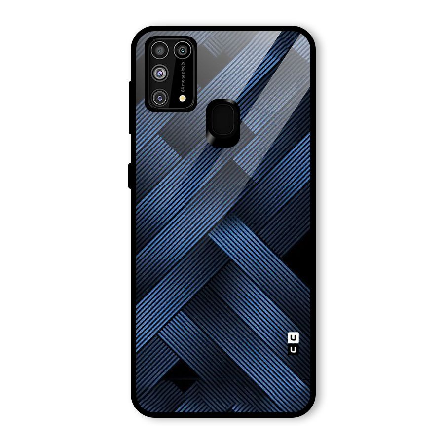 Ribbon Stripes Glass Back Case for Galaxy M31