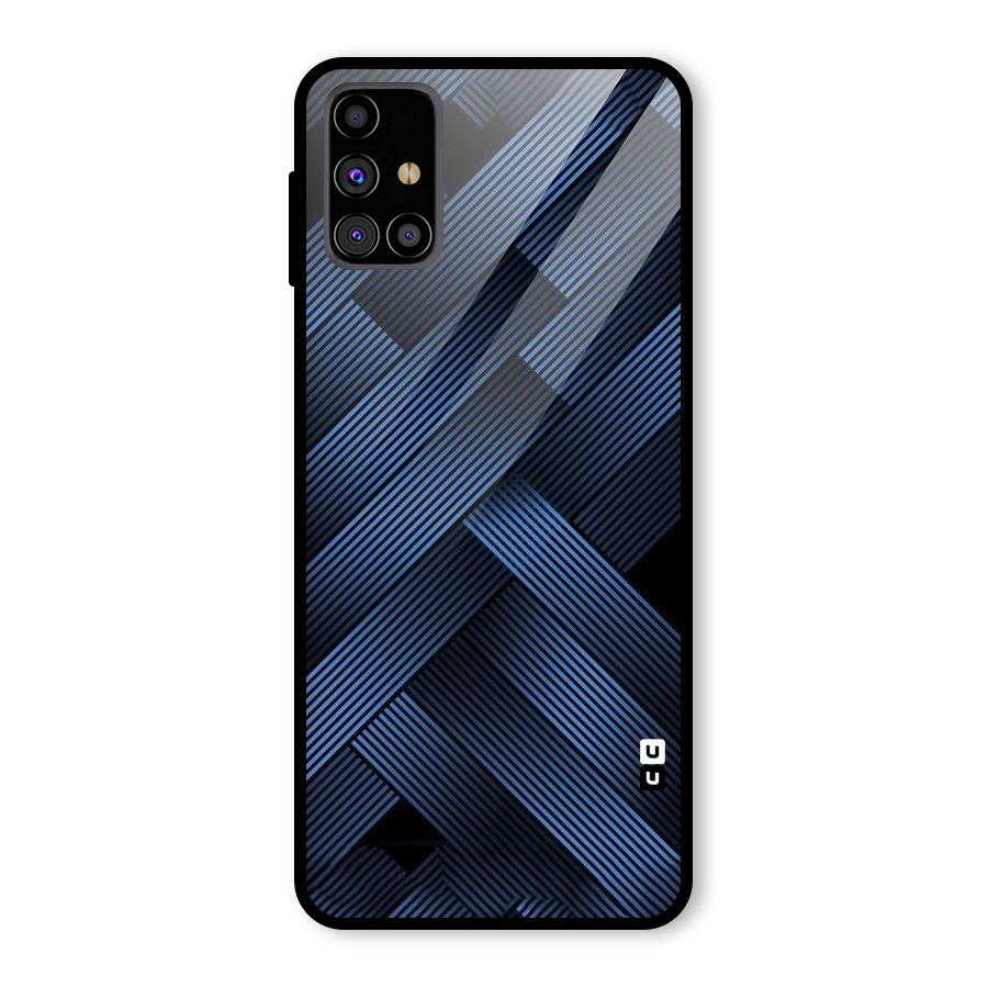 Ribbon Stripes Glass Back Case for Galaxy M31s