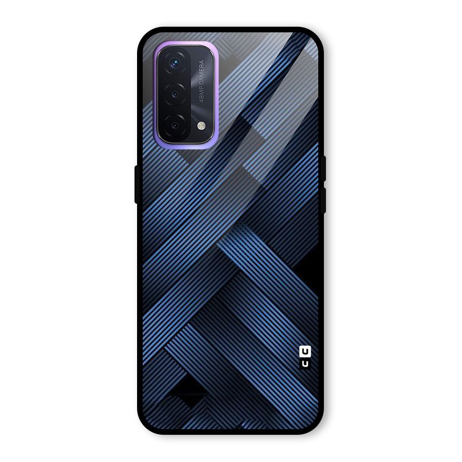 Ribbon Stripes Glass Back Case for Oppo A74 5G