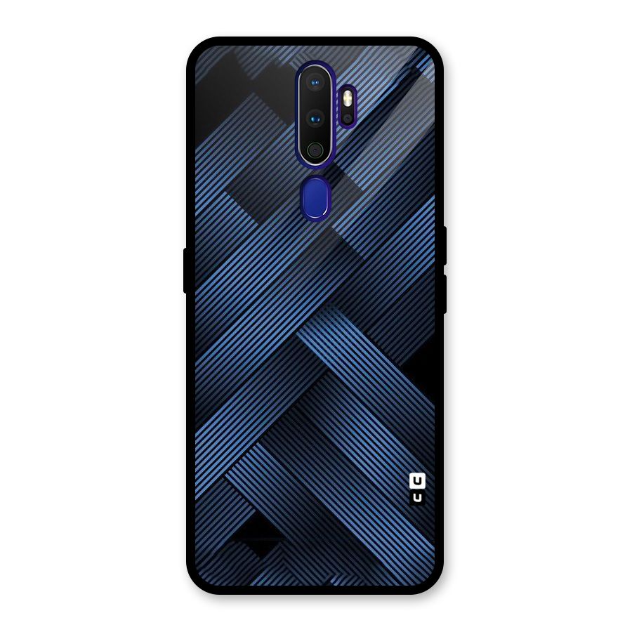 Ribbon Stripes Glass Back Case for Oppo A9 (2020)