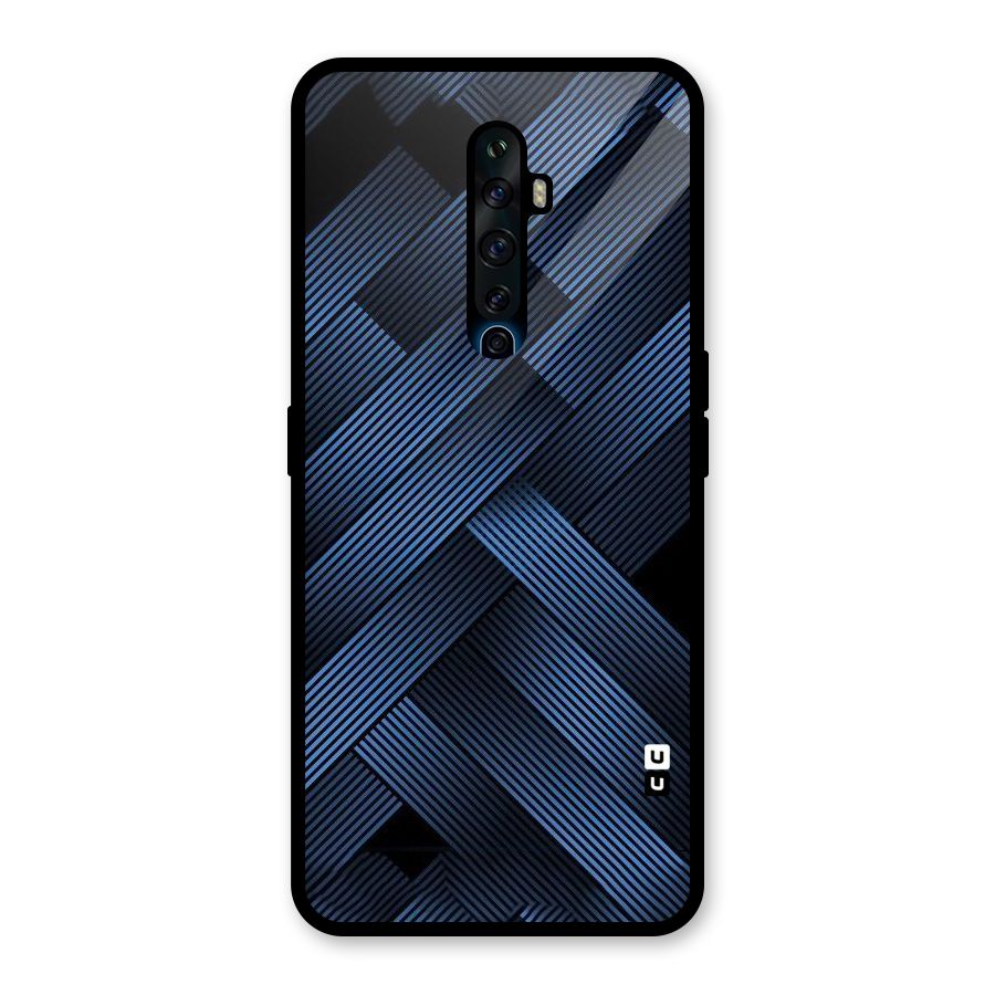 Ribbon Stripes Glass Back Case for Oppo Reno2 F
