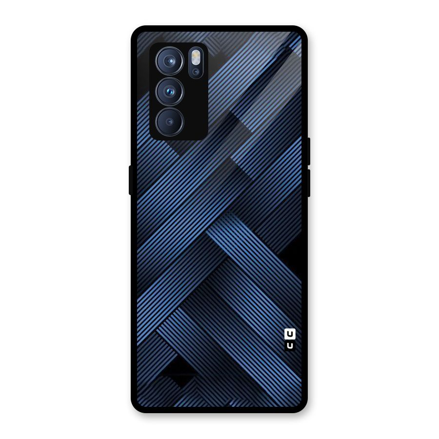 Ribbon Stripes Glass Back Case for Oppo Reno6 Pro 5G