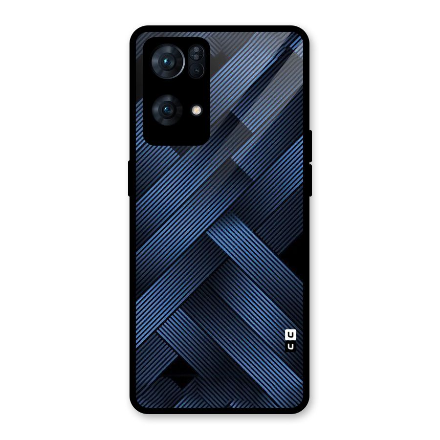 Ribbon Stripes Glass Back Case for Oppo Reno7 Pro 5G