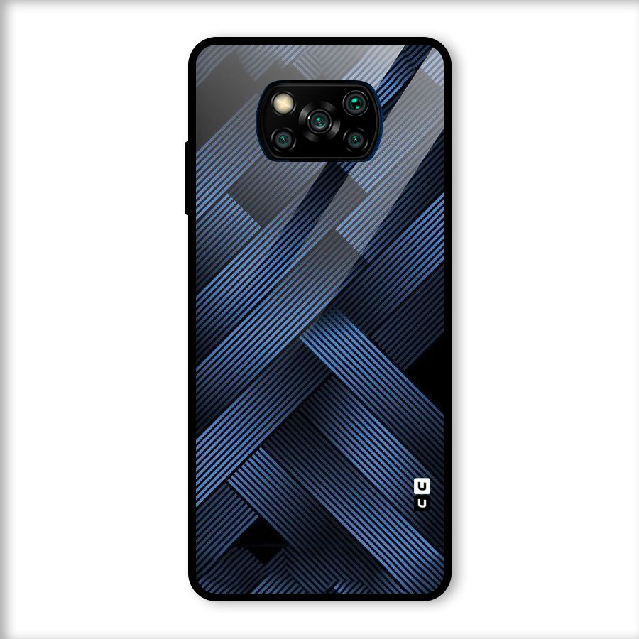 Ribbon Stripes Glass Back Case for Poco X3