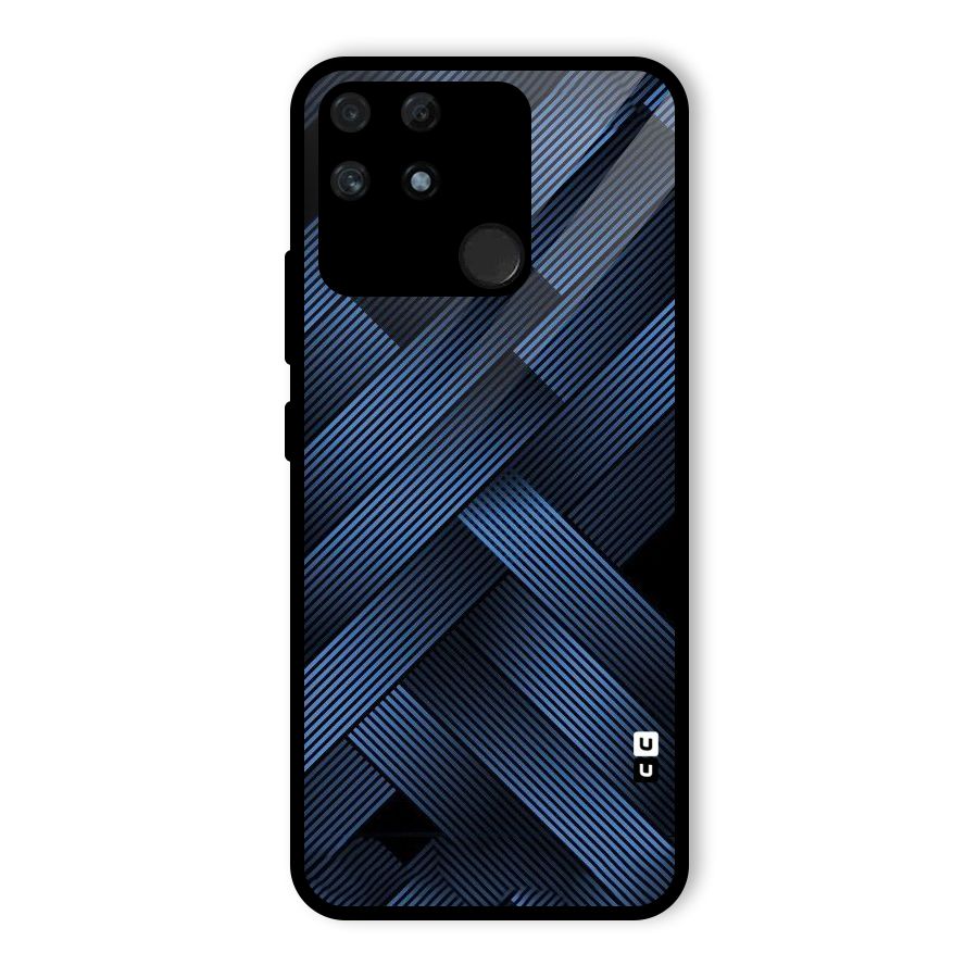 Ribbon Stripes Glass Back Case for Realme Narzo 50A