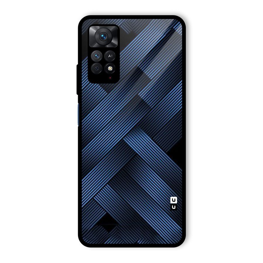 Ribbon Stripes Glass Back Case for Redmi Note 11 Pro
