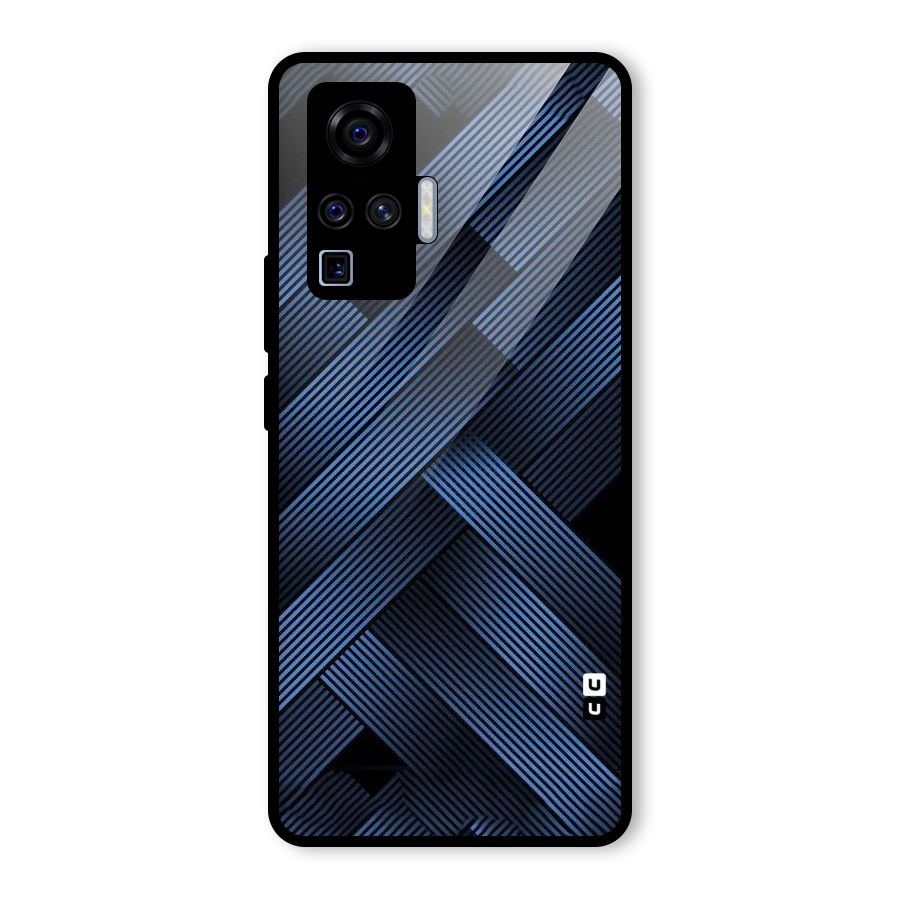Ribbon Stripes Glass Back Case for Vivo X50 Pro
