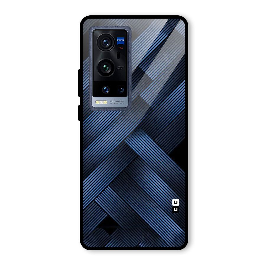 Ribbon Stripes Glass Back Case for Vivo X60 Pro Plus