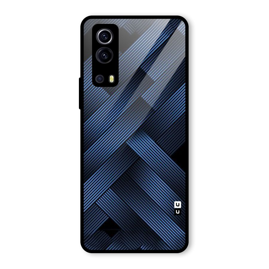 Ribbon Stripes Glass Back Case for Vivo iQOO Z3