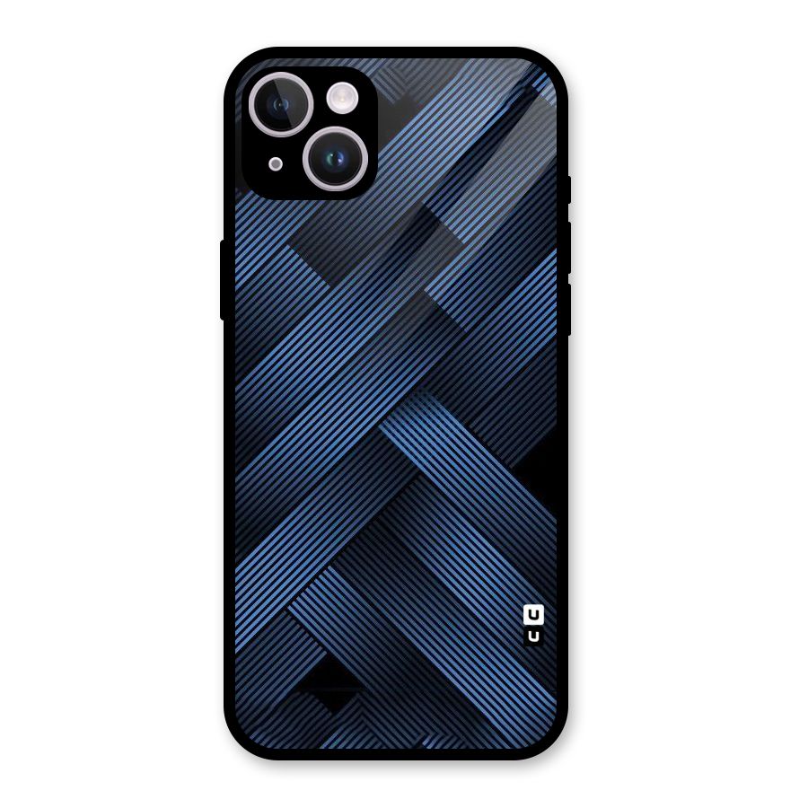 Ribbon Stripes Glass Back Case for iPhone 14 Plus