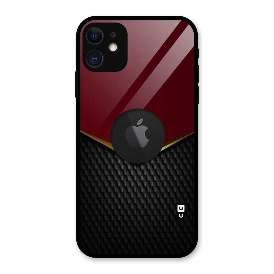 Rich Design Glass Back Case for iPhone 11 Logo Cut