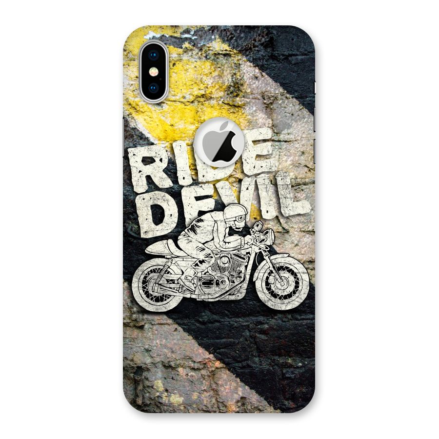 Ride Devil Back Case for iPhone X Logo Cut