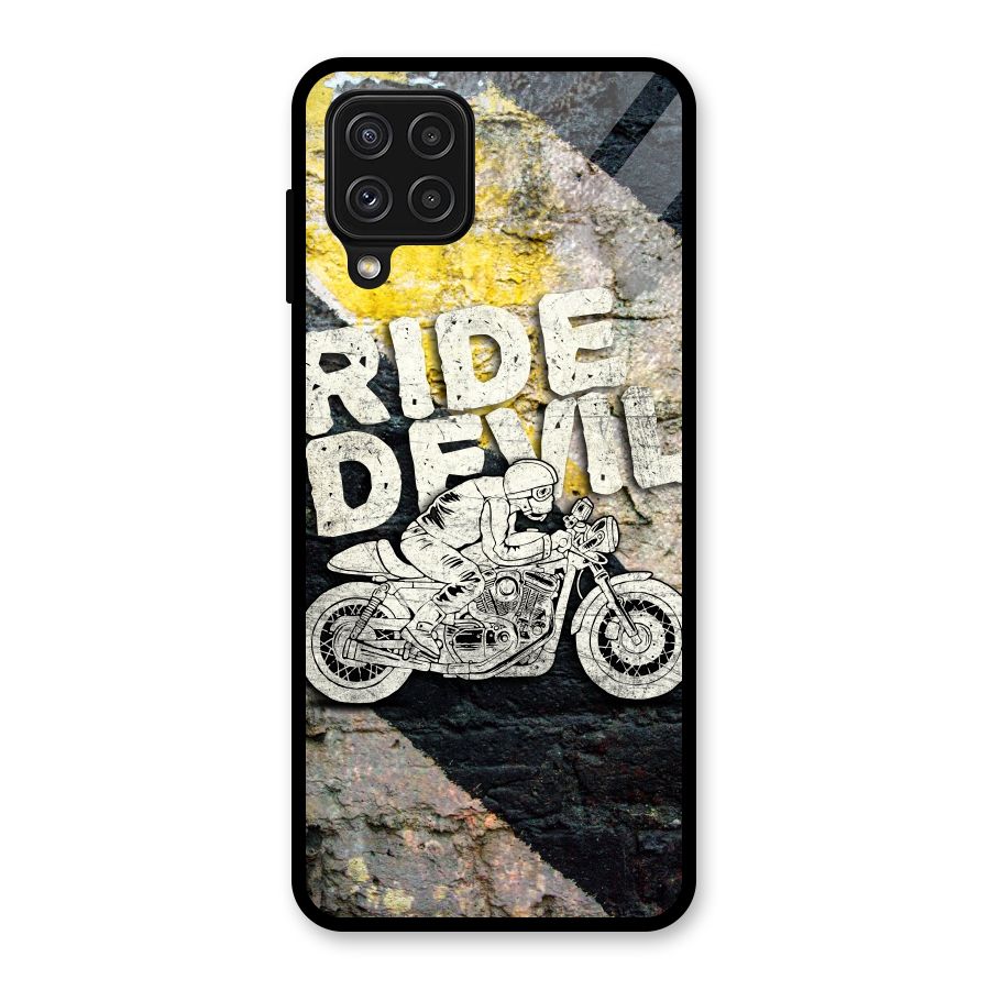 Ride Devil Glass Back Case for Galaxy A22 4G