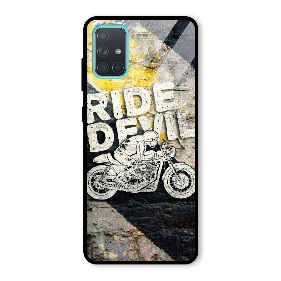 Ride Devil Glass Back Case for Galaxy A71