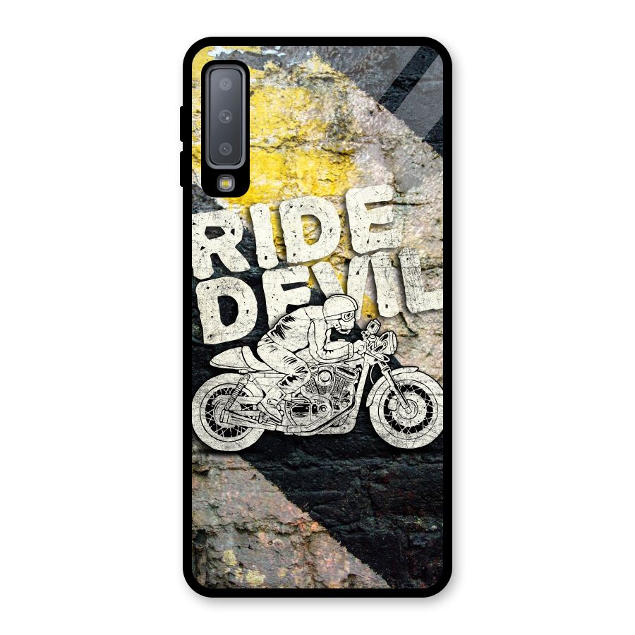 Ride Devil Glass Back Case for Galaxy A7 (2018)