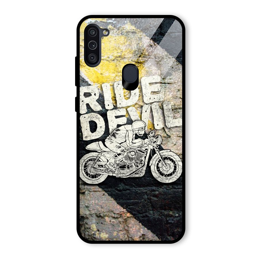 Ride Devil Glass Back Case for Galaxy M11