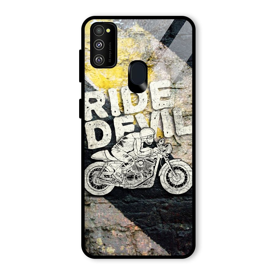 Ride Devil Glass Back Case for Galaxy M30s