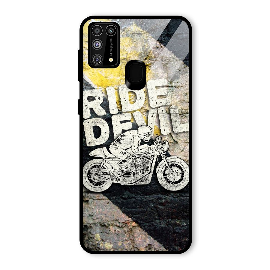 Ride Devil Glass Back Case for Galaxy M31