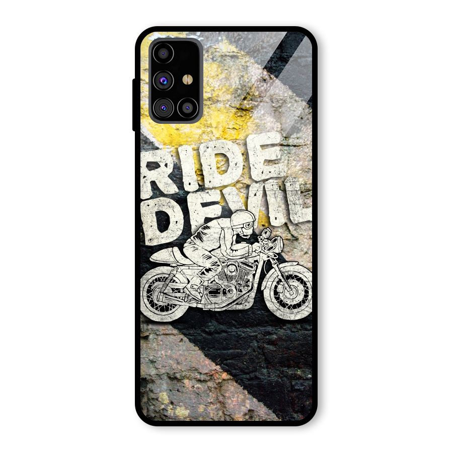 Ride Devil Glass Back Case for Galaxy M31s