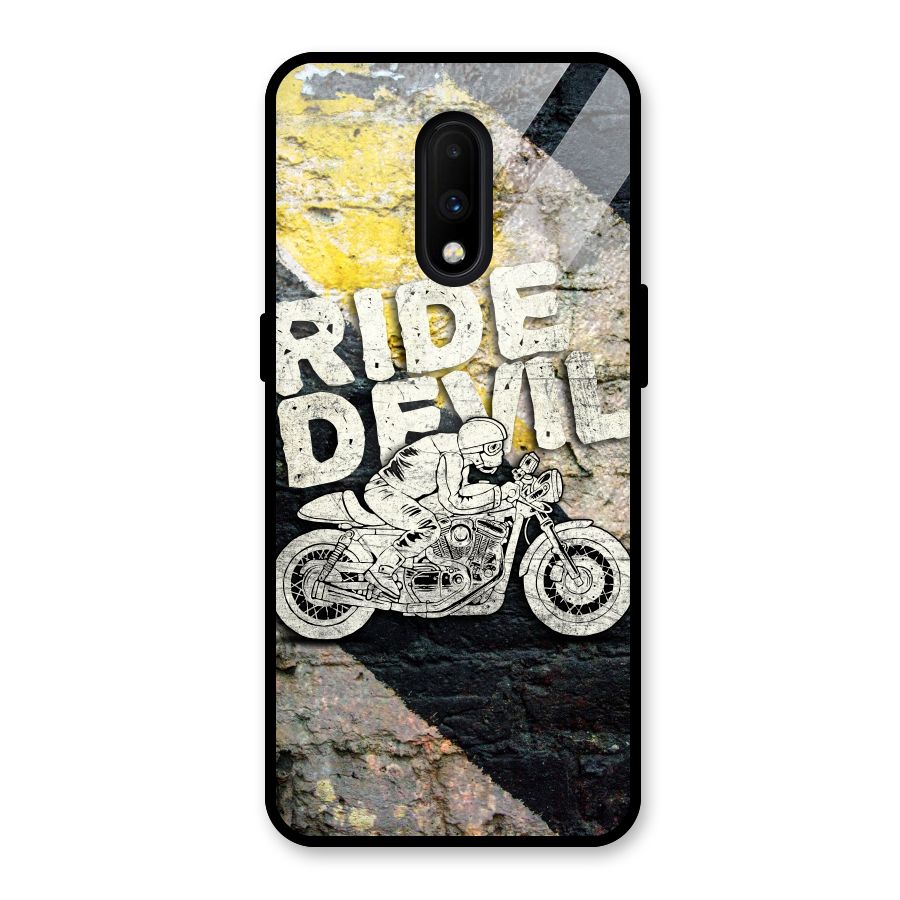 Ride Devil Glass Back Case for OnePlus 7