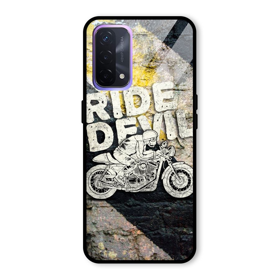 Ride Devil Glass Back Case for Oppo A74 5G