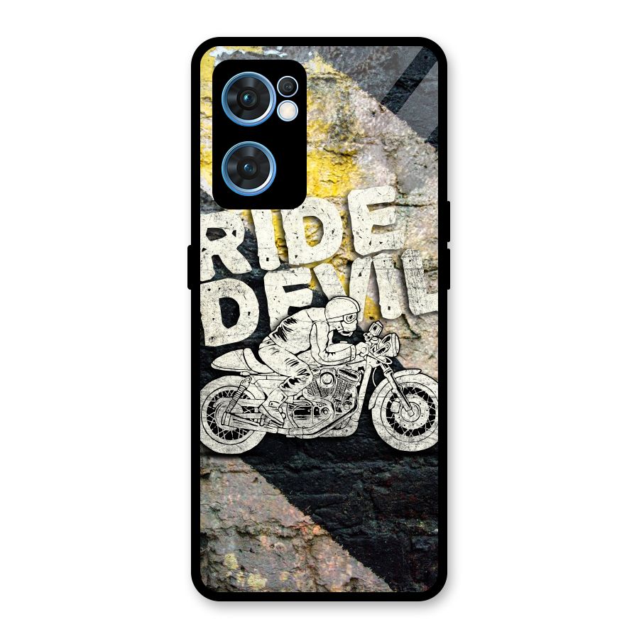 Ride Devil Glass Back Case for Oppo Reno7 5G