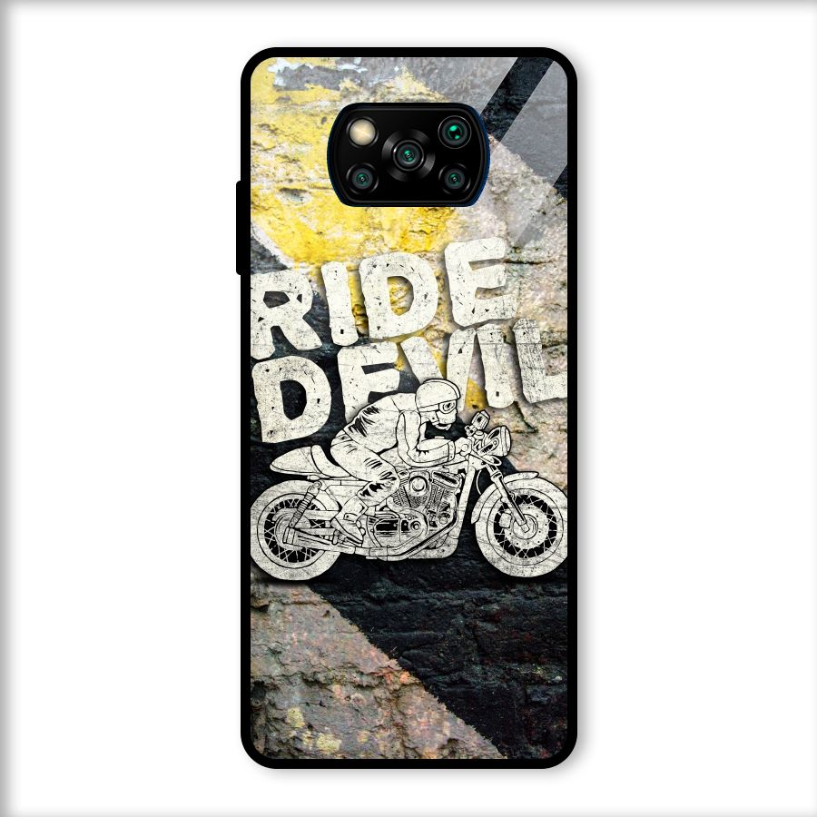 Ride Devil Glass Back Case for Poco X3
