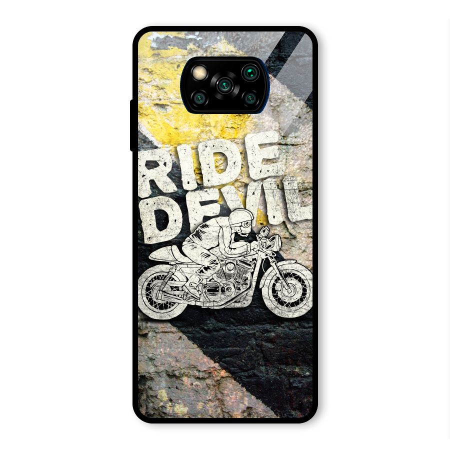 Ride Devil Glass Back Case for Poco X3 Pro