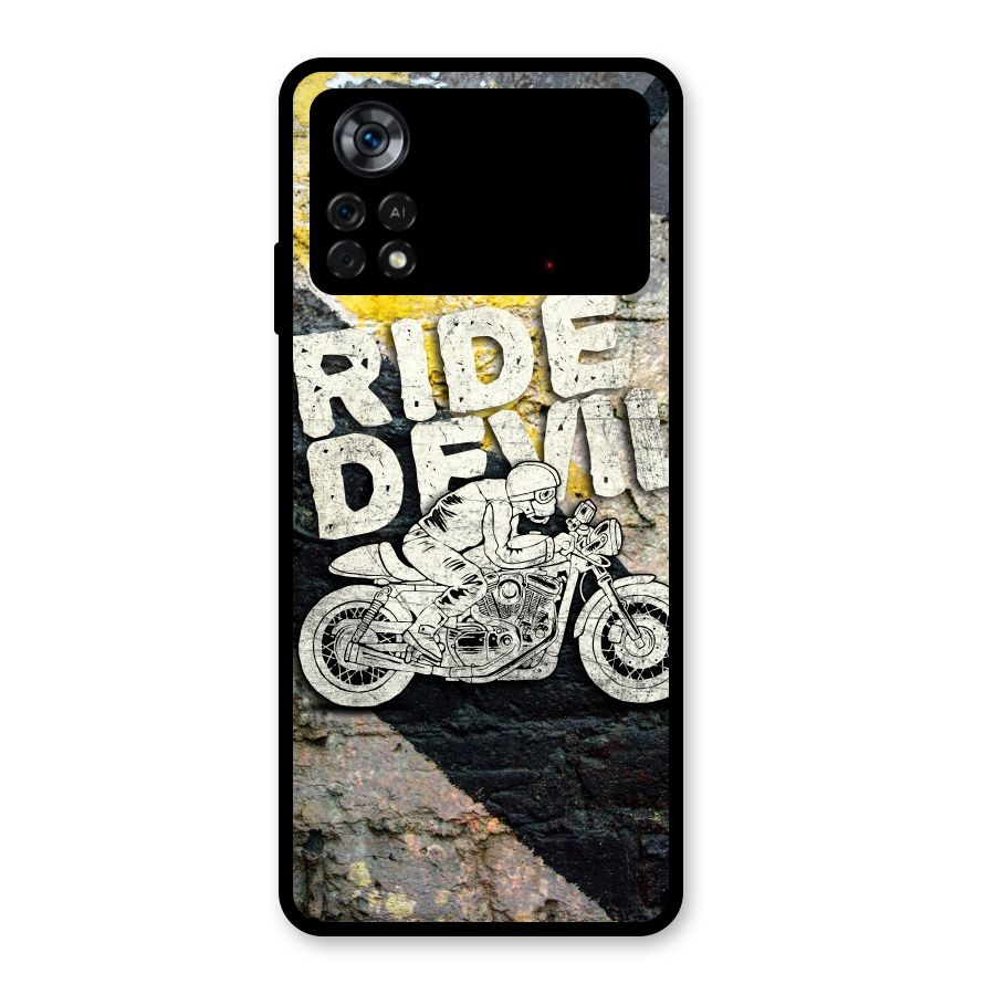 Ride Devil Glass Back Case for Poco X4 Pro 5G