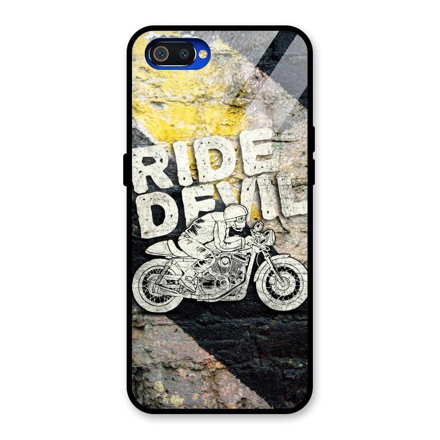 Ride Devil Glass Back Case for Realme C2