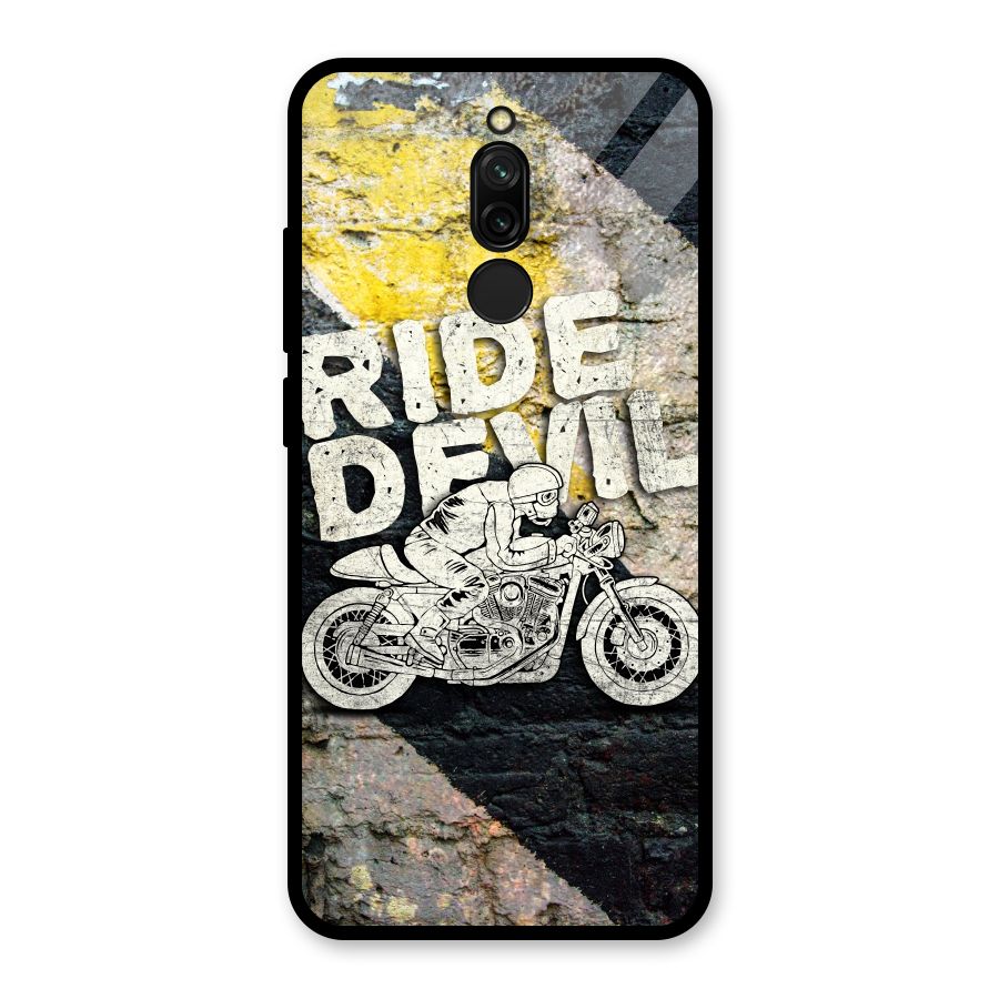 Ride Devil Glass Back Case for Redmi 8