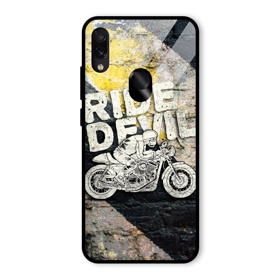 Ride Devil Glass Back Case for Redmi Note 7 Pro