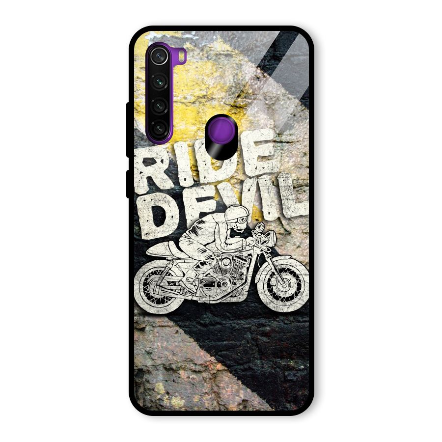 Ride Devil Glass Back Case for Redmi Note 8