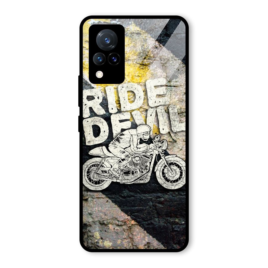 Ride Devil Glass Back Case for Vivo V21 5G